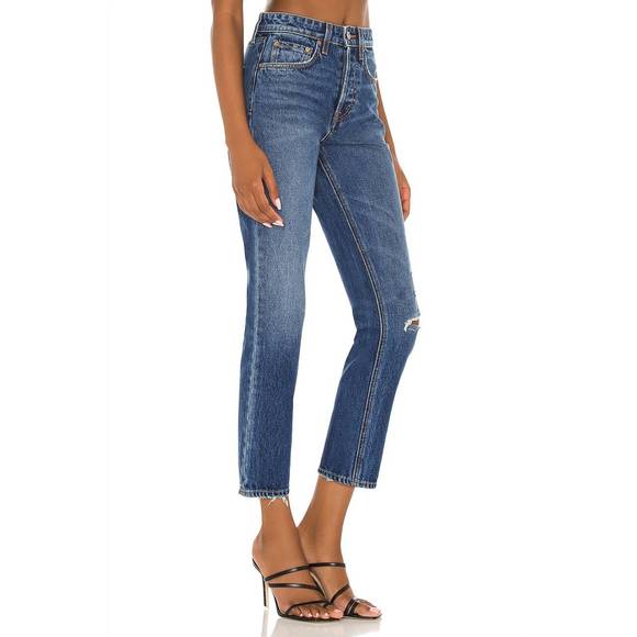 NEW GRLFRND karolina high rise straight crop jean in midtown - Picture 2 of 4